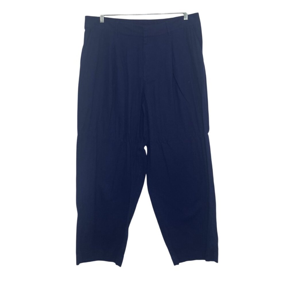 A New Day‎ Linen Blend Pants Pleated Size 17 Blue New WOT Summer Breathable